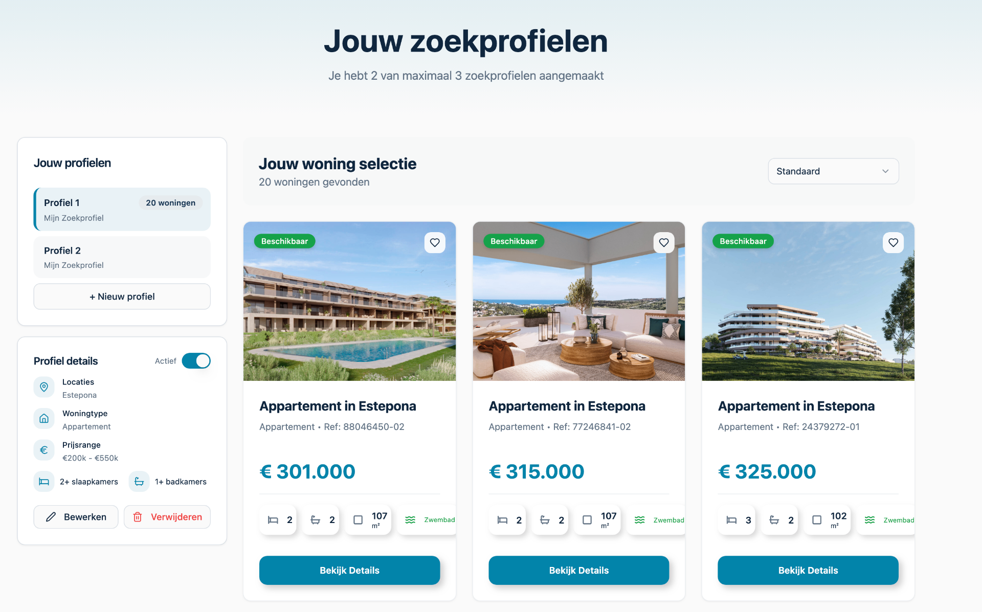 Zoekprofielen